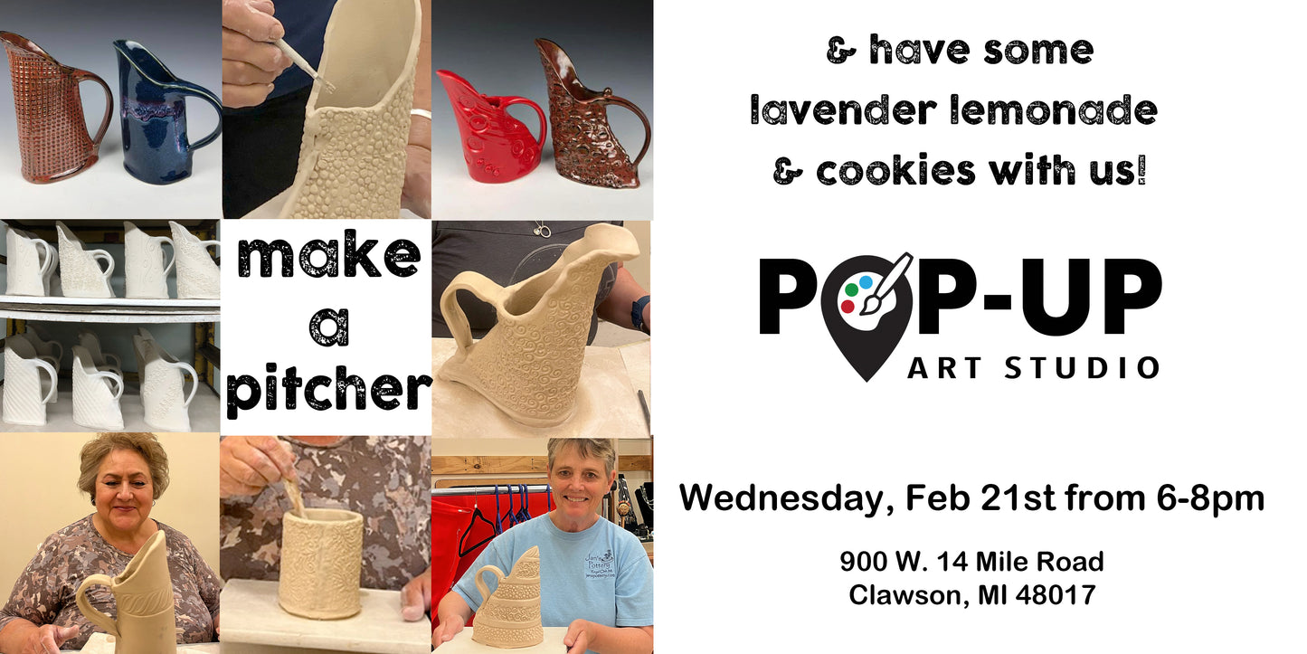 February 21, 2024 - Make a Pitcher with Jan's Pottery
