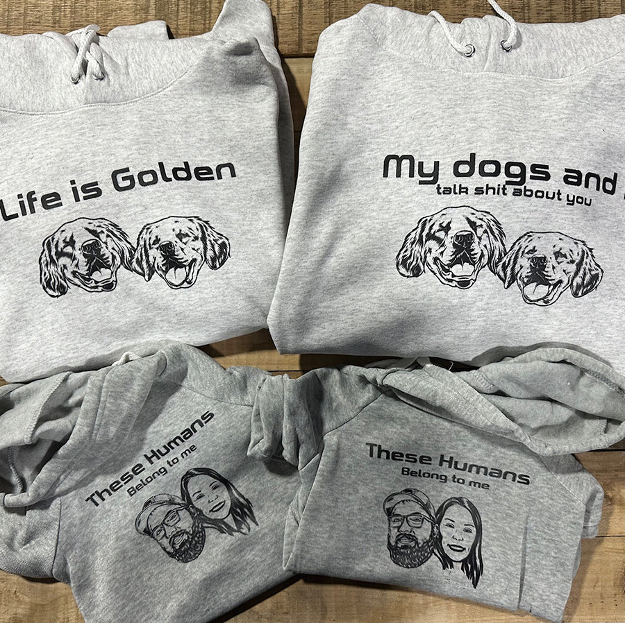 Custom Pet Portrait Short Sleeve Tee or Hoodie