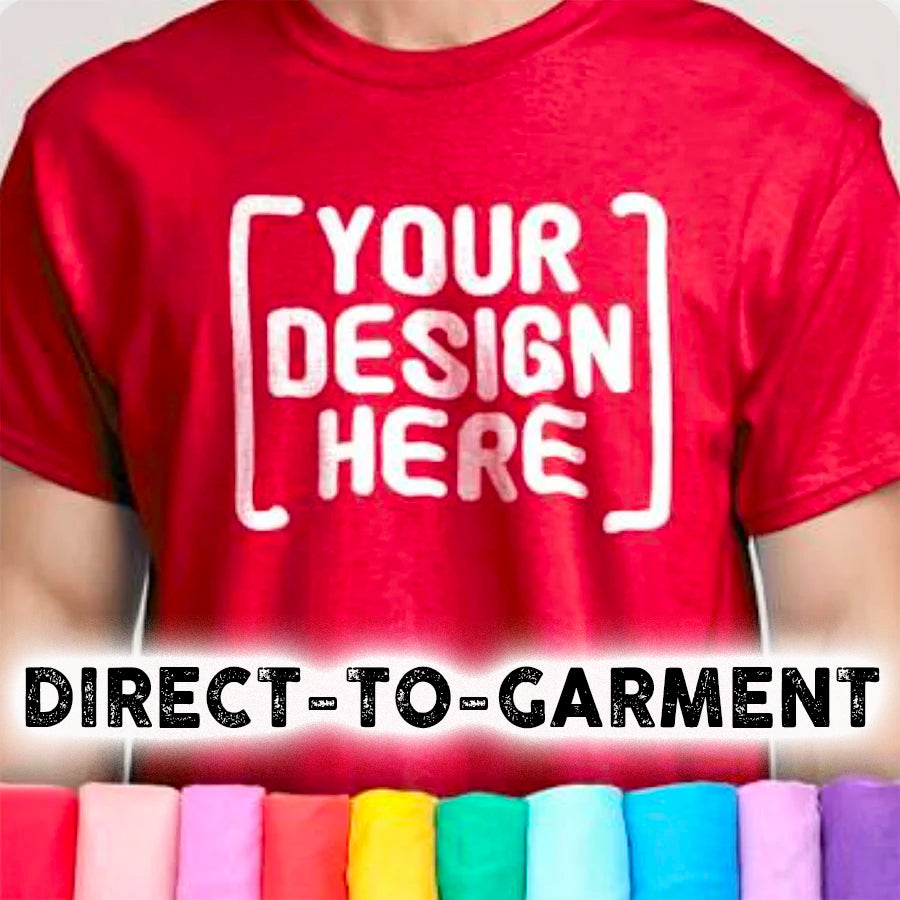 ADULT - DIRECT-TO-GARMENT, 1-Sided Tee Shirt, Full-Color Designs - Made from your Own Art or Logo