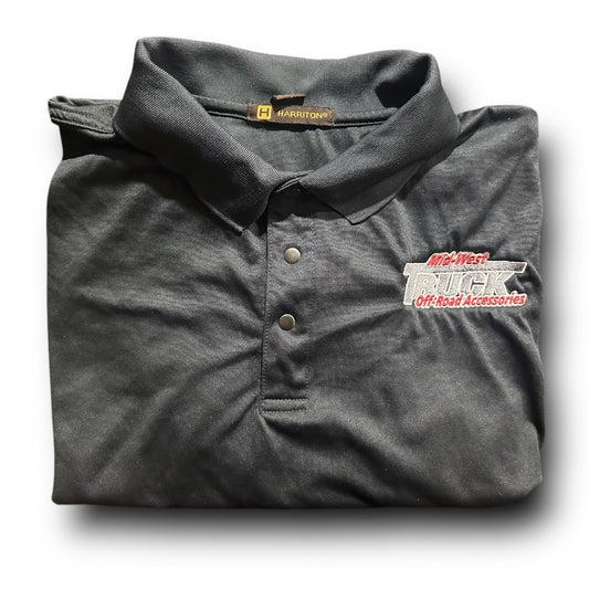 MidWest Truck Harrington Black Polo Shirts