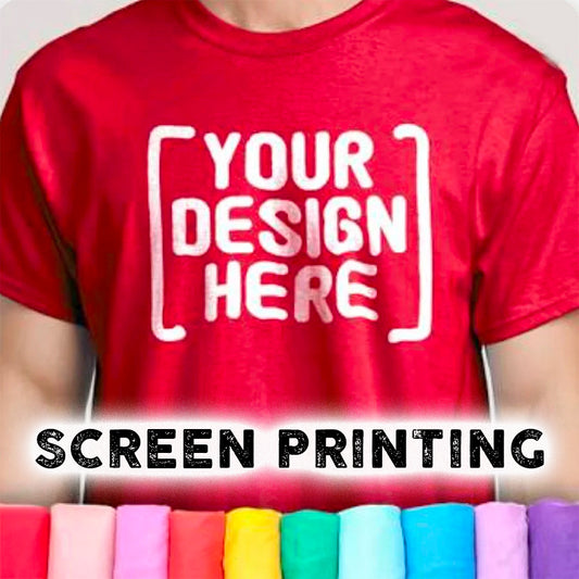 ADULT - SCREEN PRINT, 1-Sided Tee Shirt, 1-Color Design - Made from your Own Art or Logo